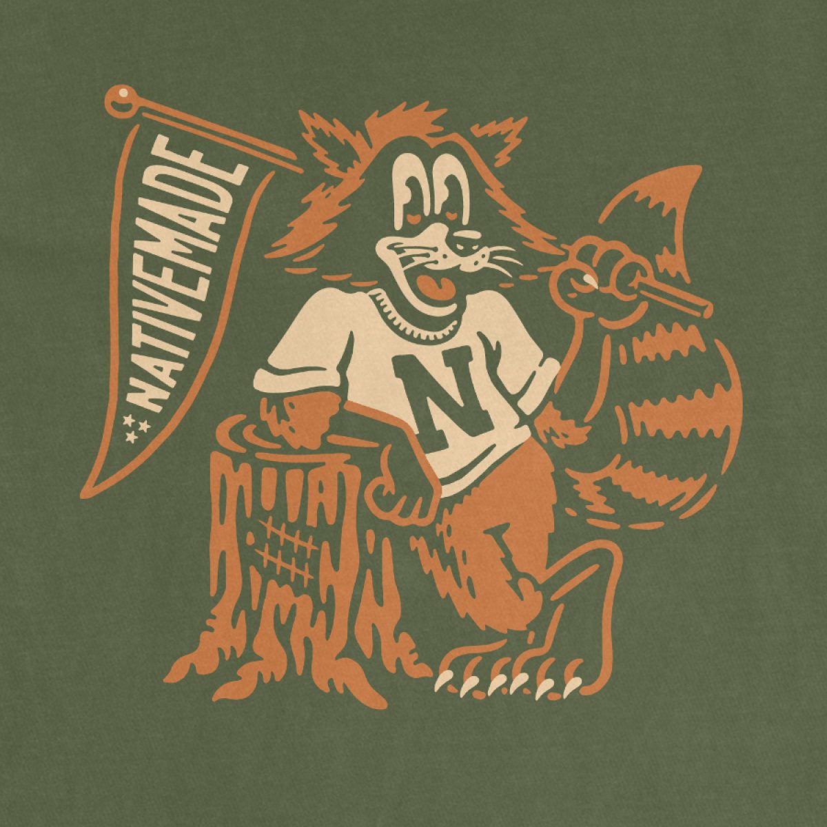10 Year Raccoon Tee, Hemp