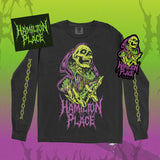 Death Metal Pack: Hamilton Place Death Metal Long Sleeve with the Death Metal and Reaper stickers